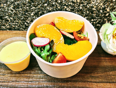 Salad with Peach Fruit